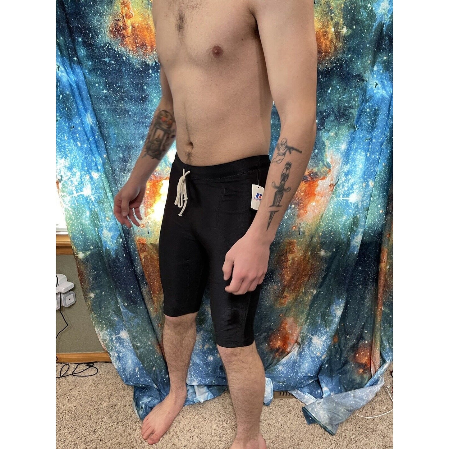 Men's Black Russell Athletics Medium Football Pants