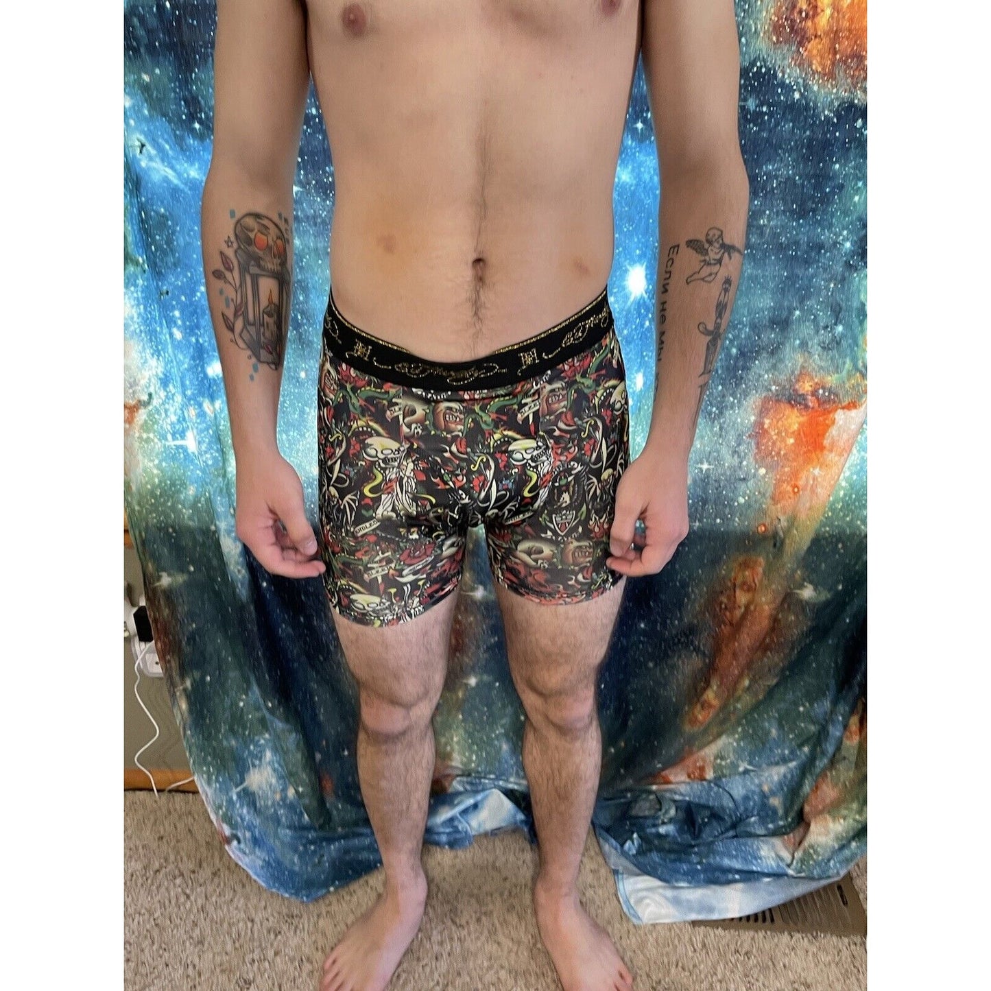 men's ed hardy compression shorts small skeleton New And Unworn
