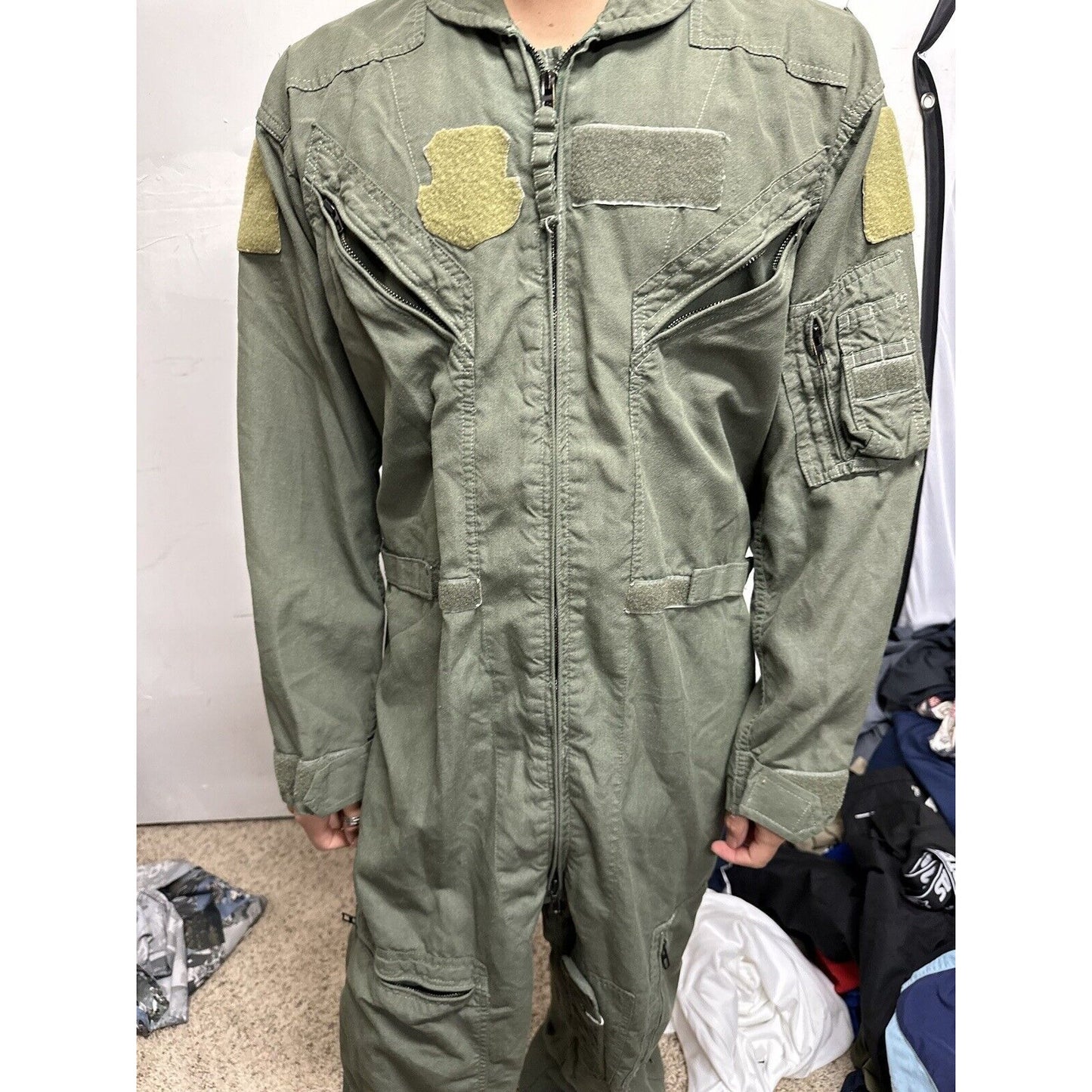 Men’s 42R Summer Fire Resistant USAF Military Uniform Flight Suit Major Rank