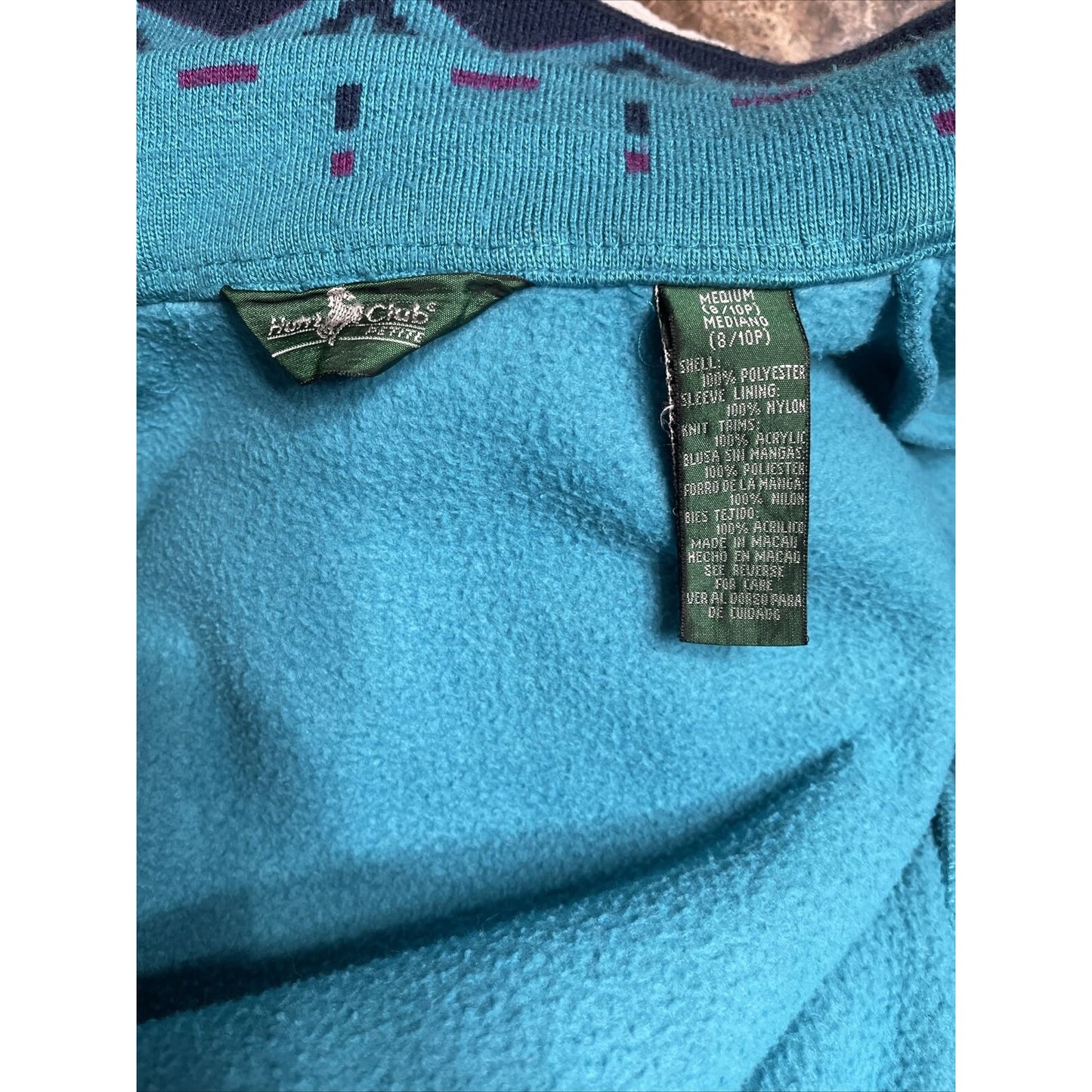 hunt club petite snow jacket Medium 8/10 Blue Full Zip