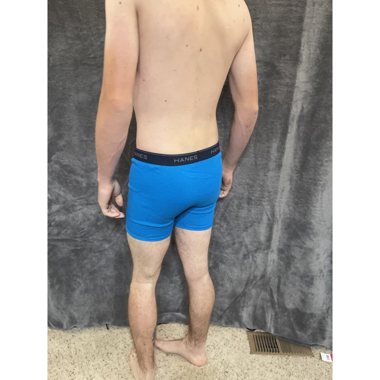 boy's Hanes youth XL Aqua With Dark Blue boxer brief