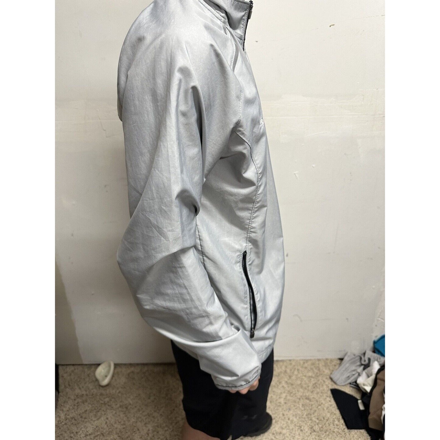Men’s Gray Full Zip Run Fitted Medium Under Armour Sand Creek Track & Field