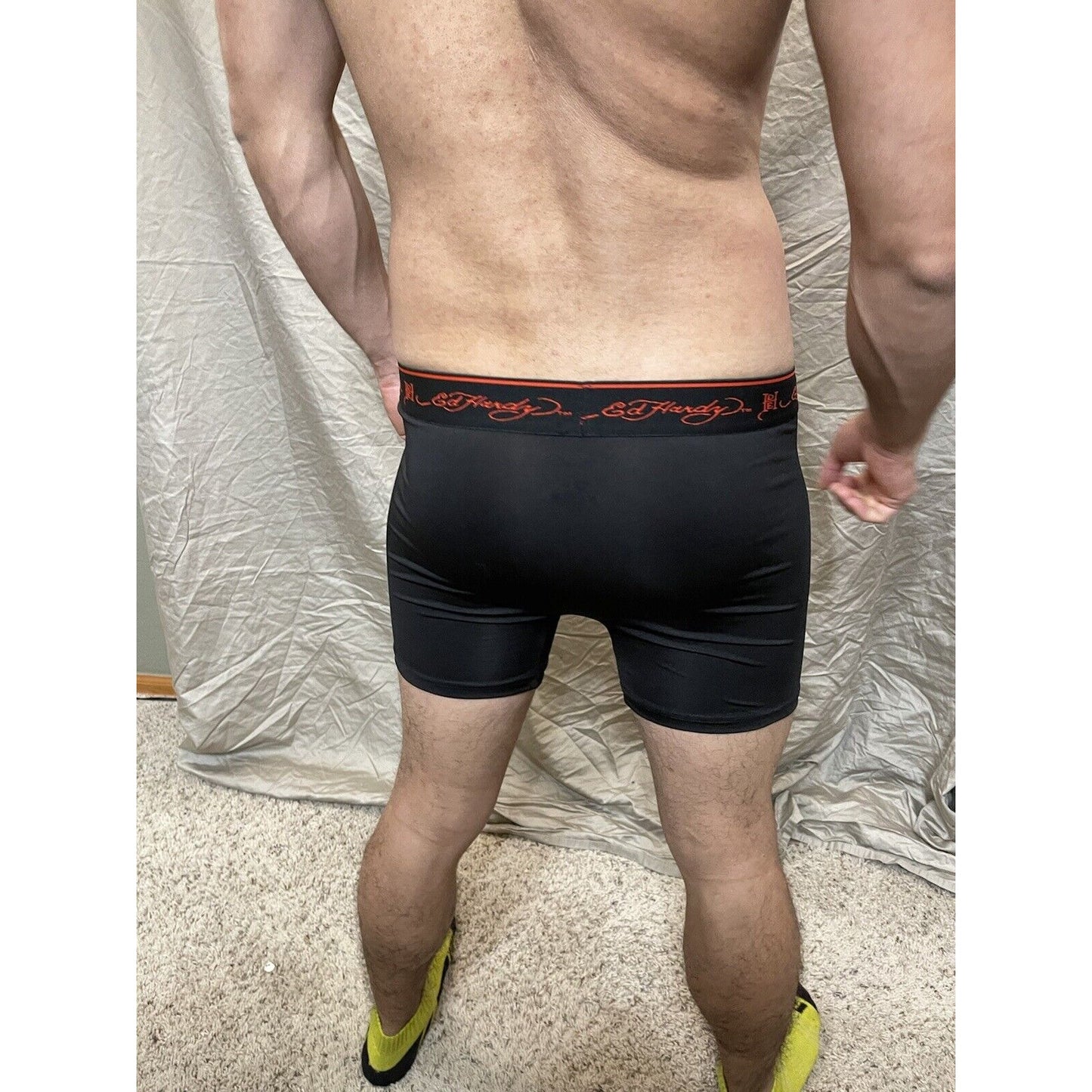 men's small boxer briefs ed hardy love kills slowly black boxer brief skull