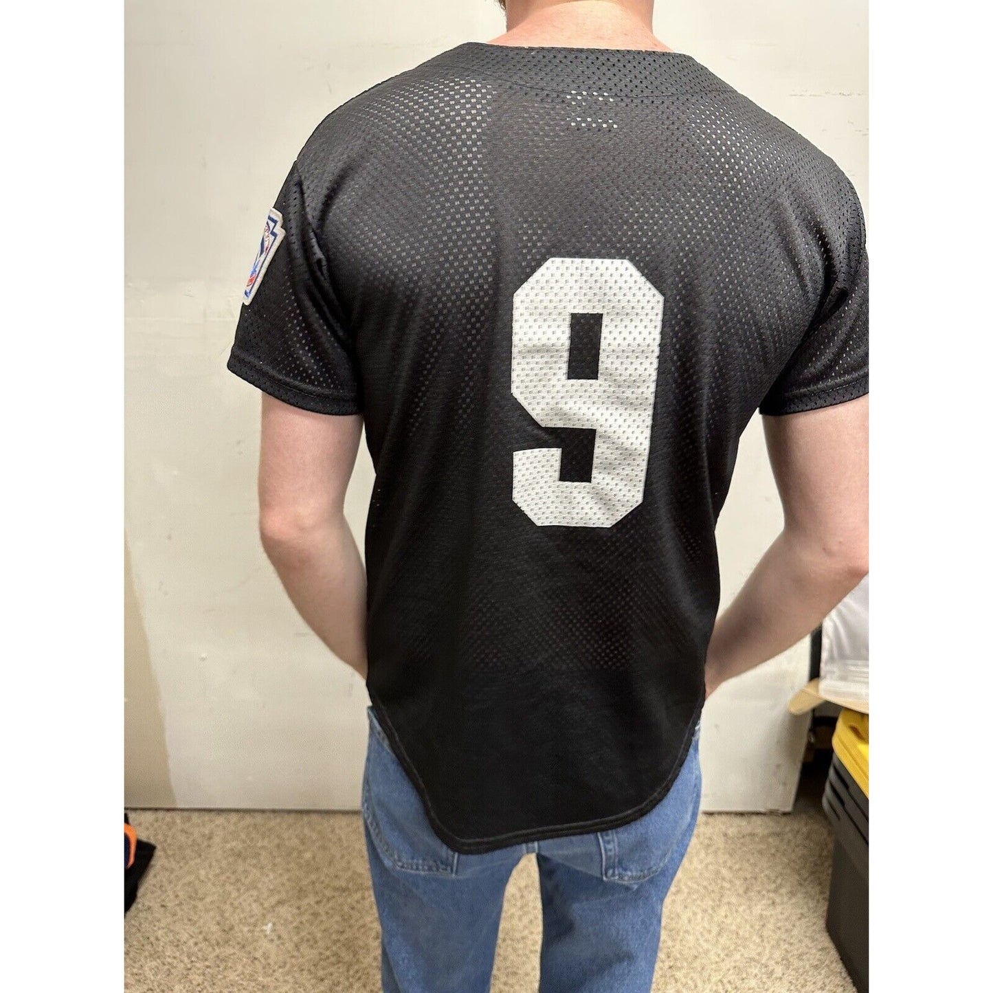 teen large black baseball jersey little league white sox team mlb majestic