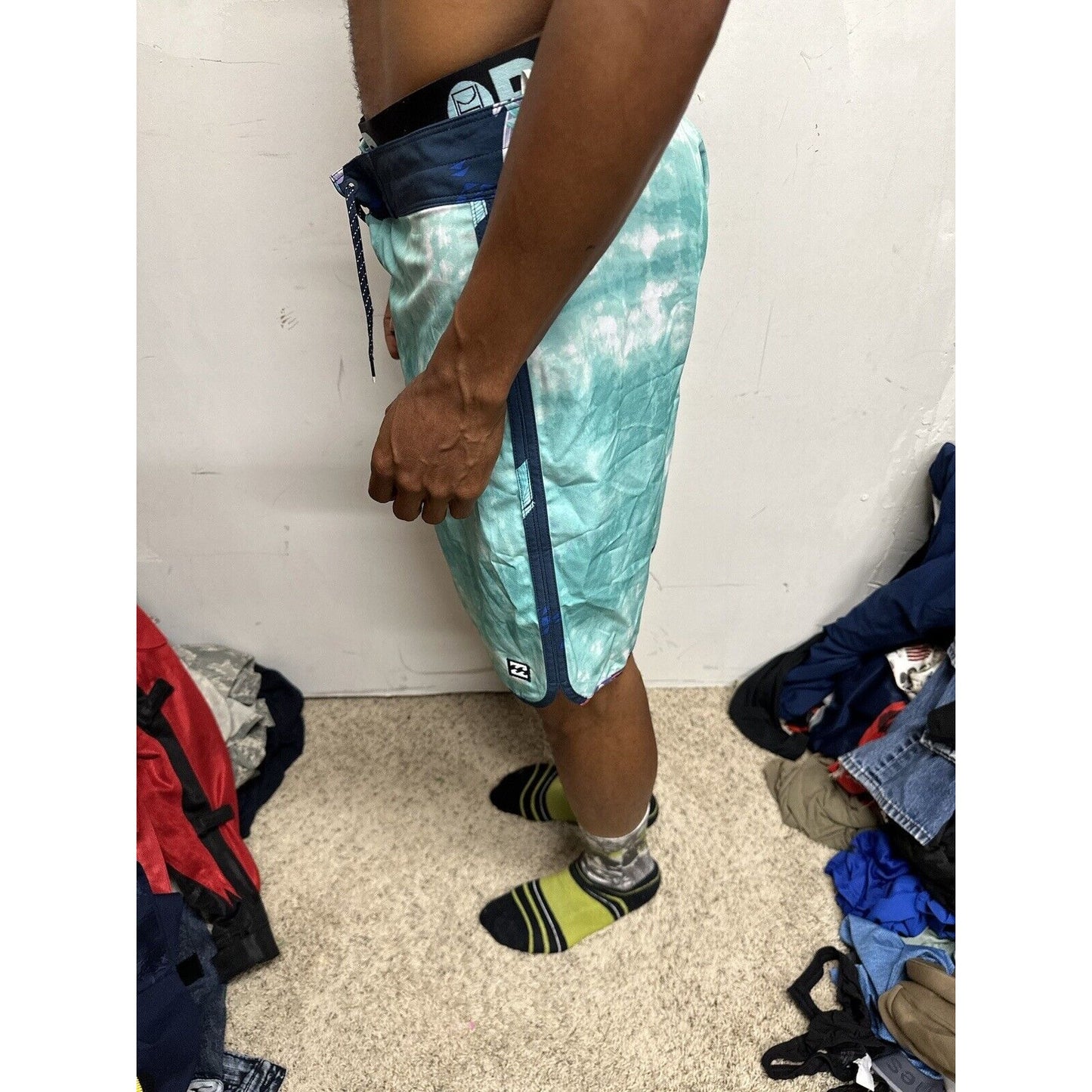 Men’s Billabong Size 31 Recycler 73 Pro Swim Trunks Green Board Shorts