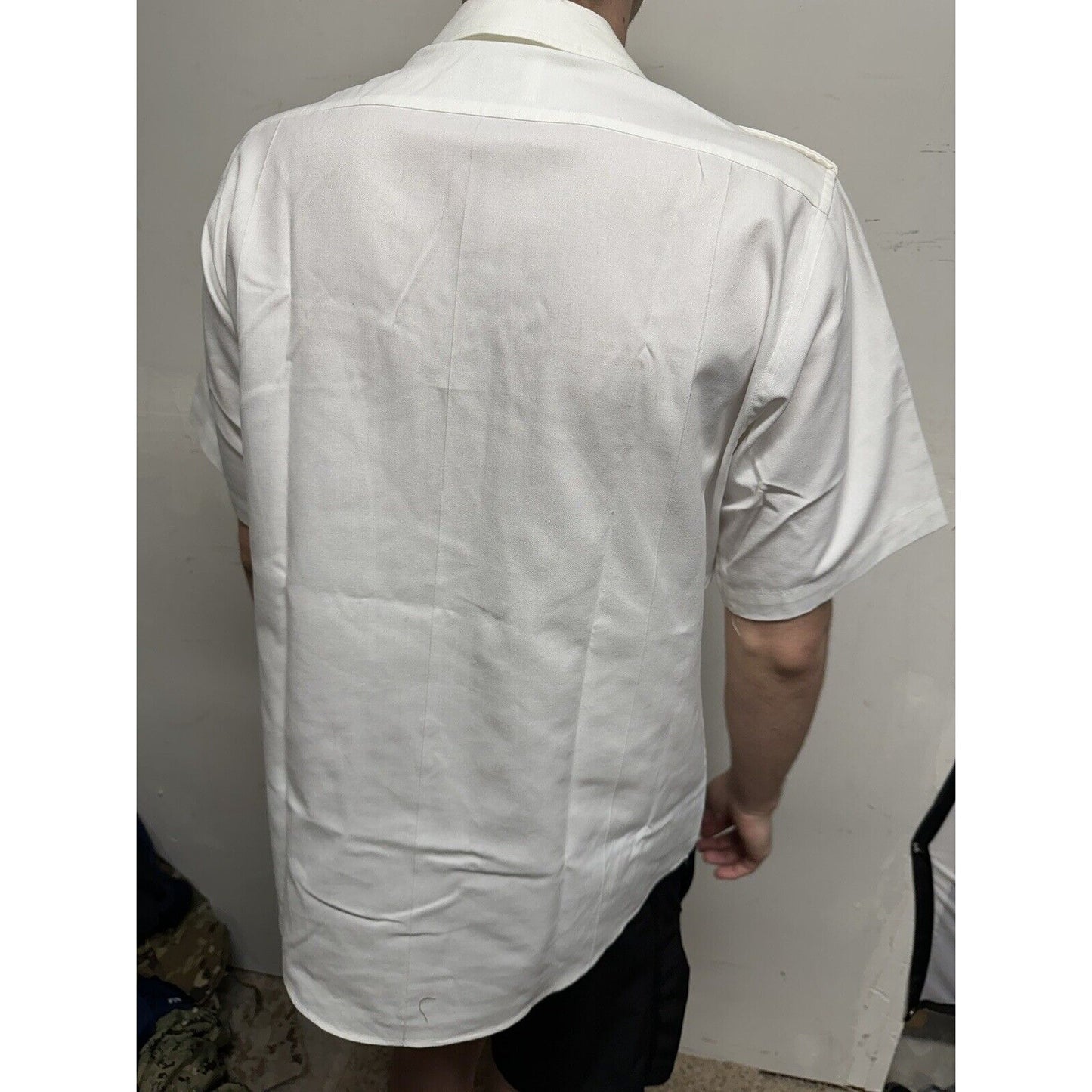 Army Men’s 16c Short Sleeve Button Up White Uniform Shirt