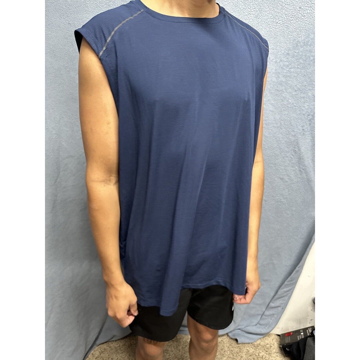 Men’s Dark Blue Russell 2XL Training Fit Intellifresh Dri Power Muscle Shirt