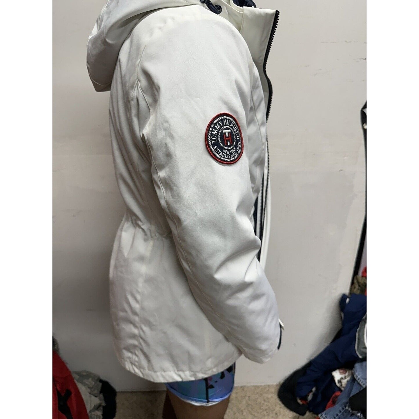 Tommy Hilfiger 3-in-1 All Weather Systems Anorak Jacket L White Navy Women Large
