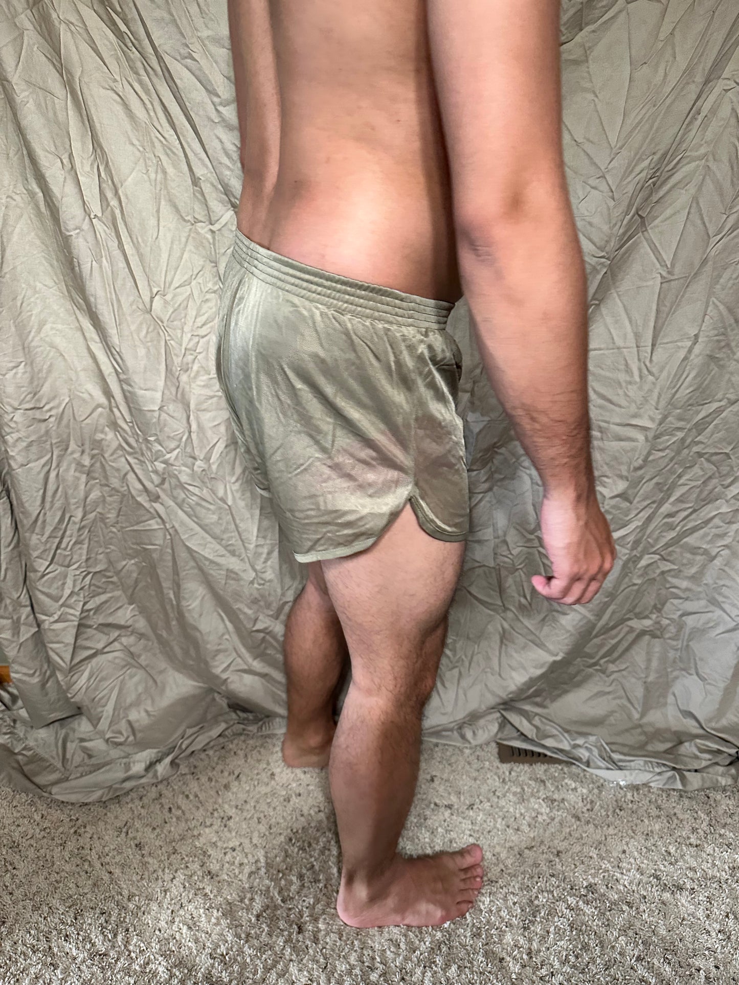 Men’s tan ranger panties soffe small marine silkies shorts with lining