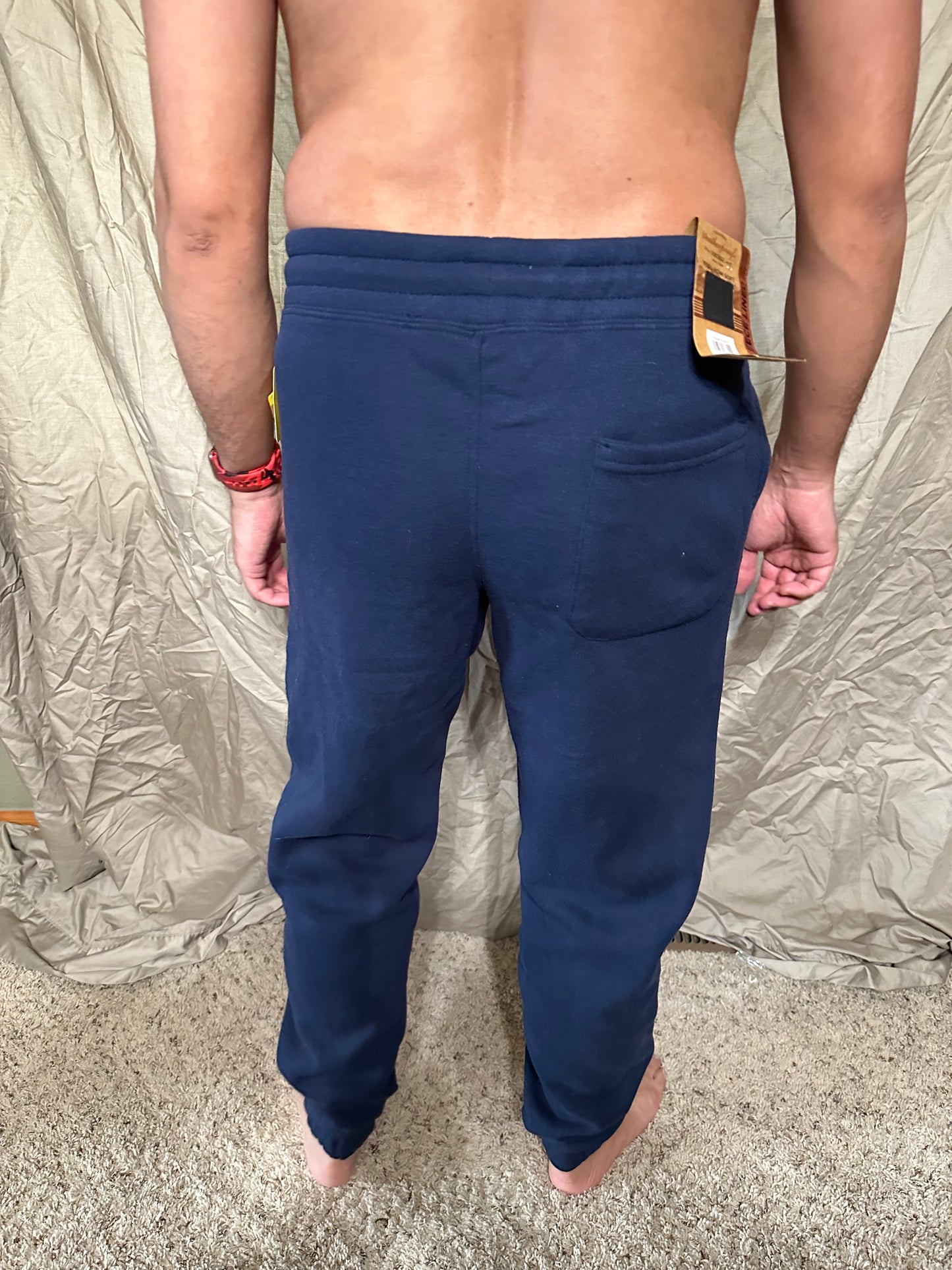 Men’s small navy blue weatherproof vintage rimrock jogger fleece lined sweat pants new with tags