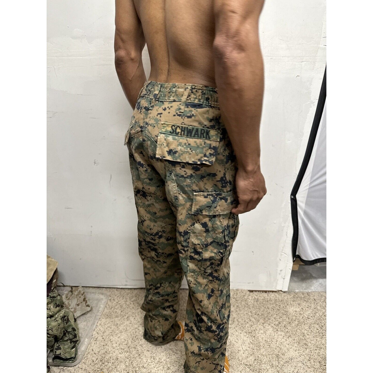 Men’s USMC Woodland Marine Pants Trousers Small Long