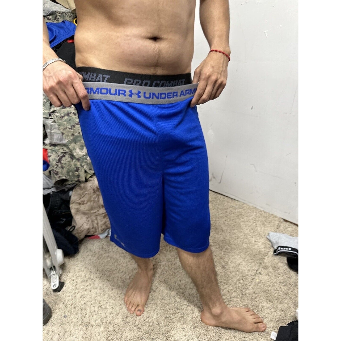 Boy’s Youth xL Under Armour Blue Heatgear Shorts Loose
