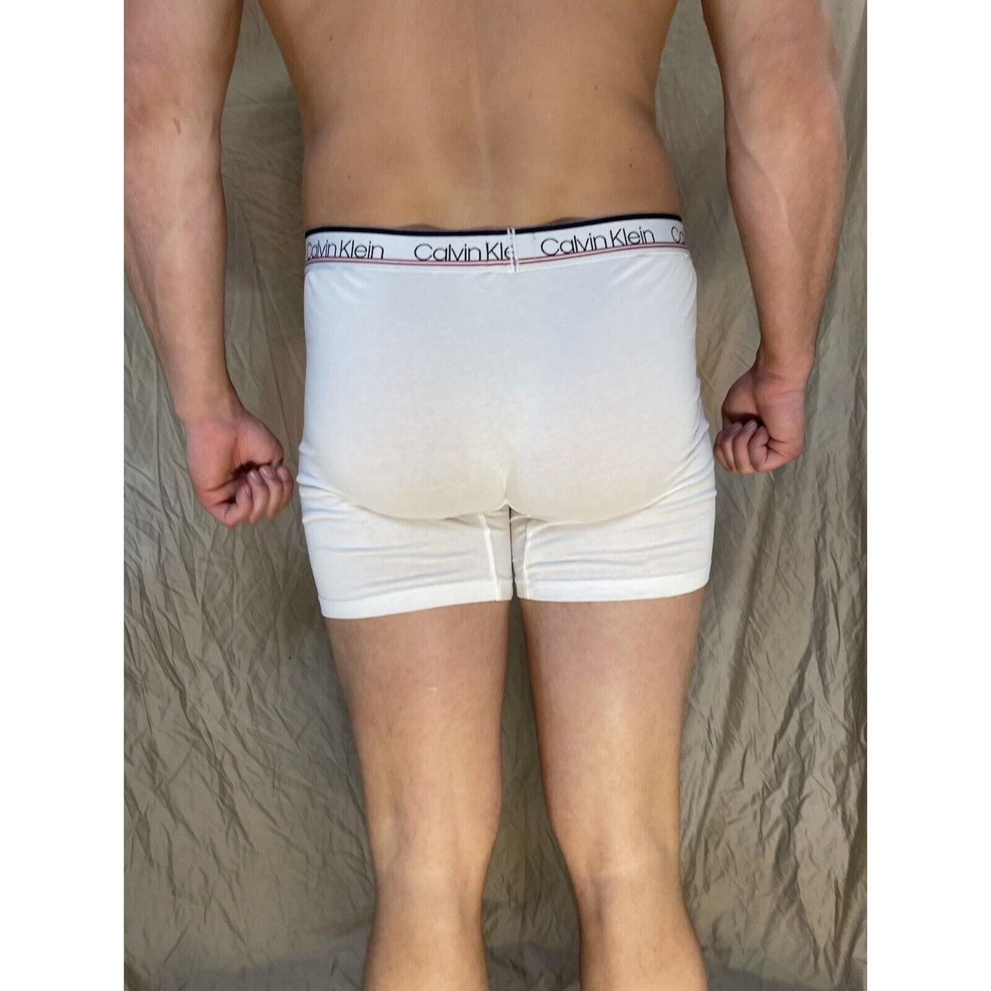 men's White calvin klein Extra large compression boxer briefs XL