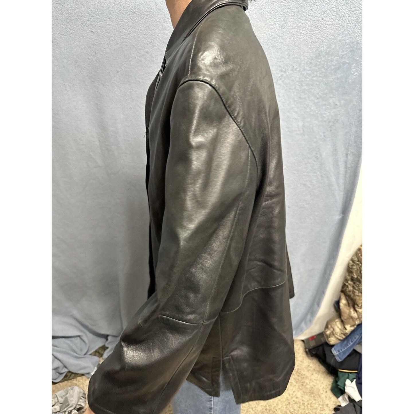 Men’s Tibor Leathers XL Leather Jacket Black Jacket Only