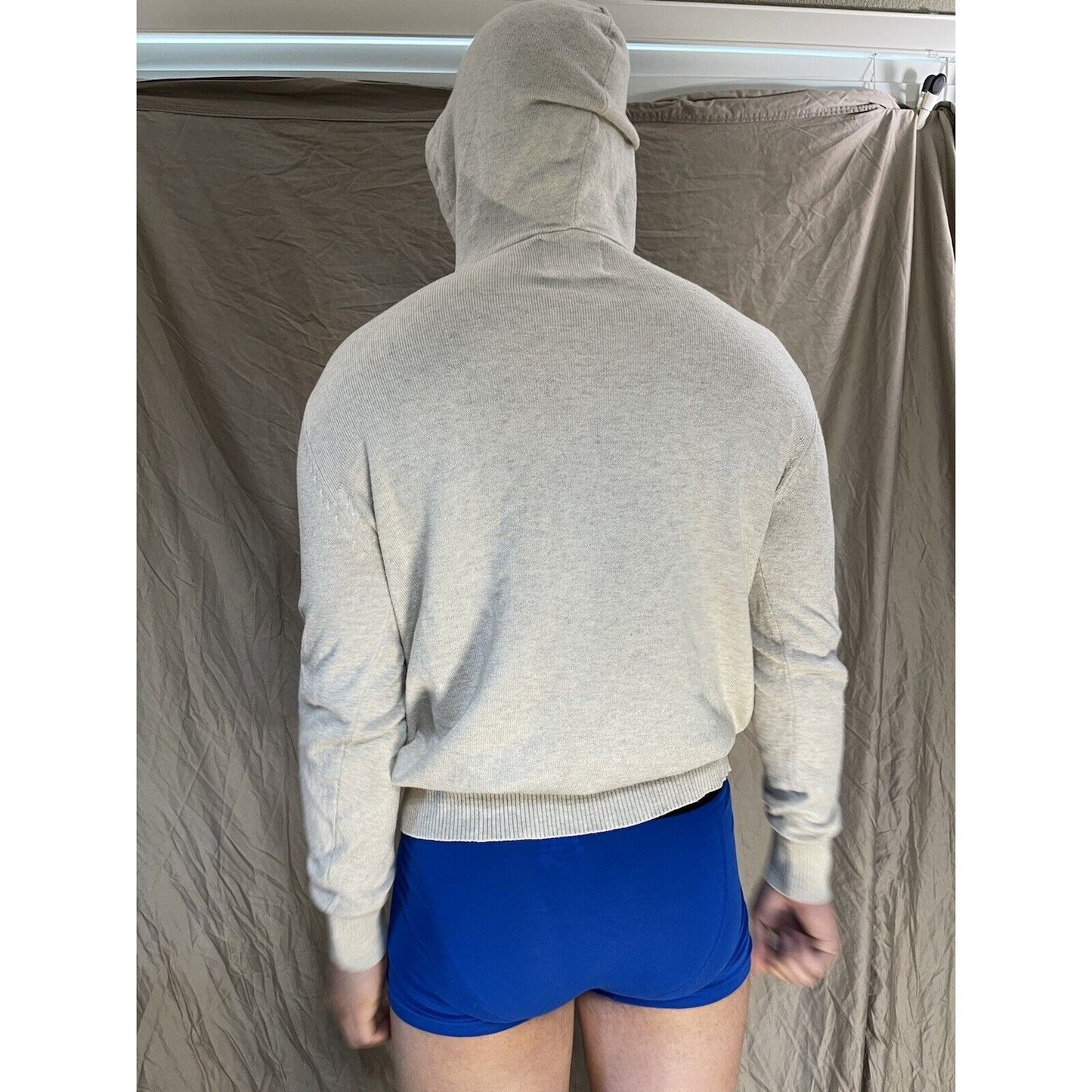 men's beige american eagle medium hoodie pullover sweater