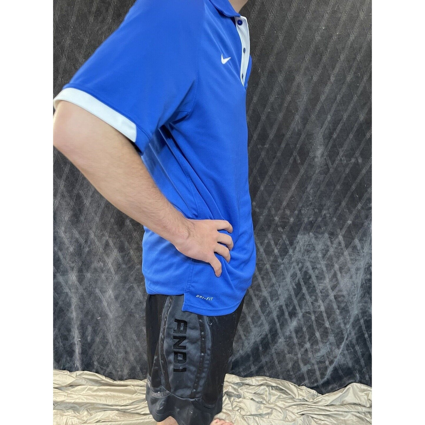 men’s air force falcons usafa academy nike dri fit medium hockey polo shirt