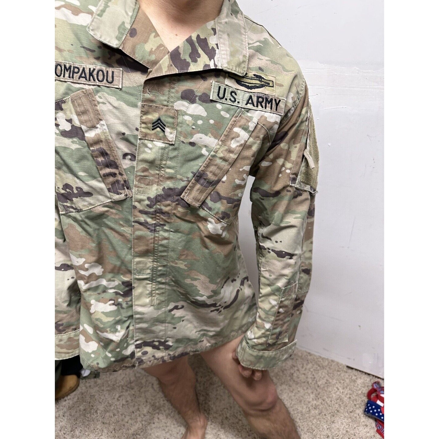 Men’s Ocp Top Medium Long Army Blouse Air Force With Patches