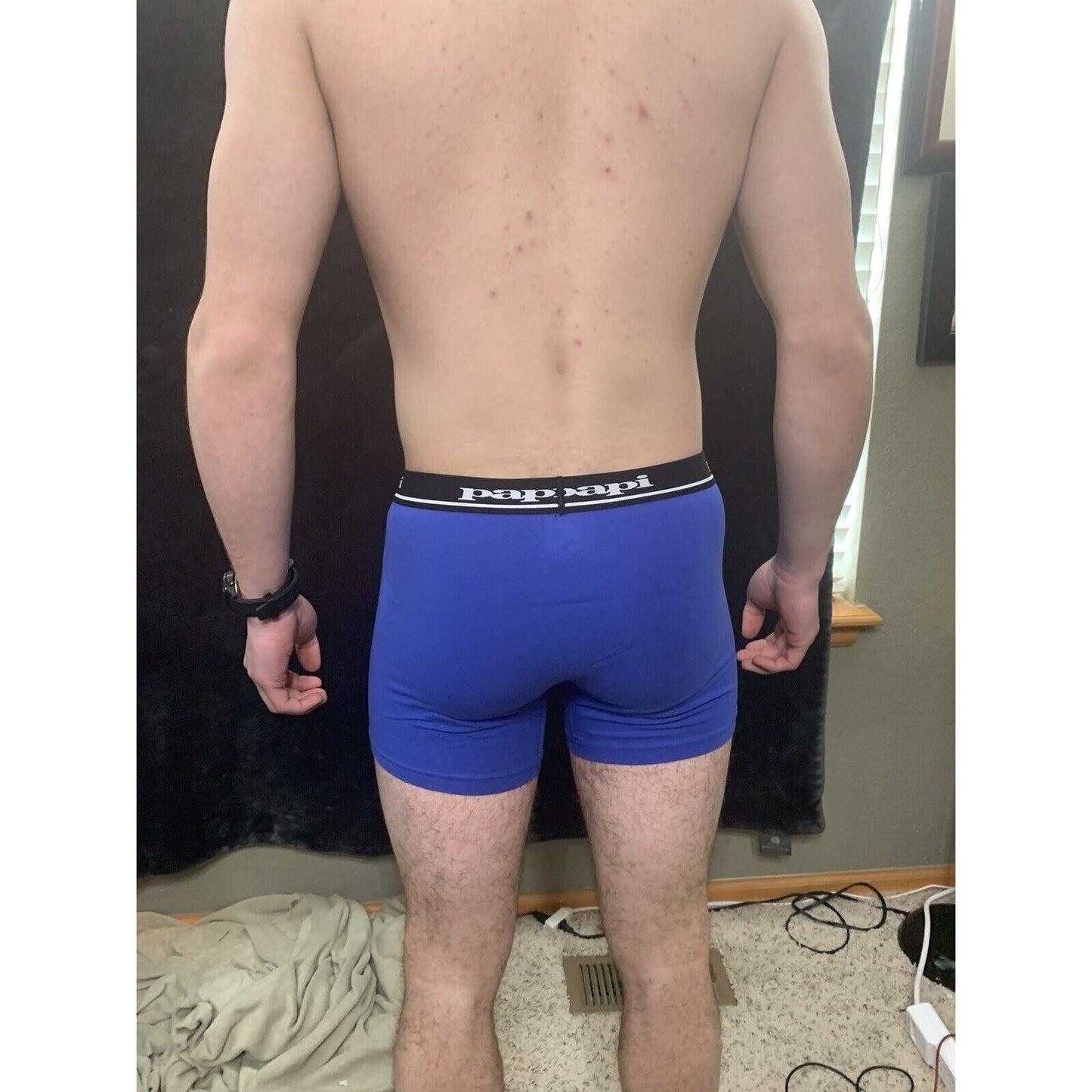 Men’s Papi Medium Boxer Briefs Royal Blue 5% Spandex