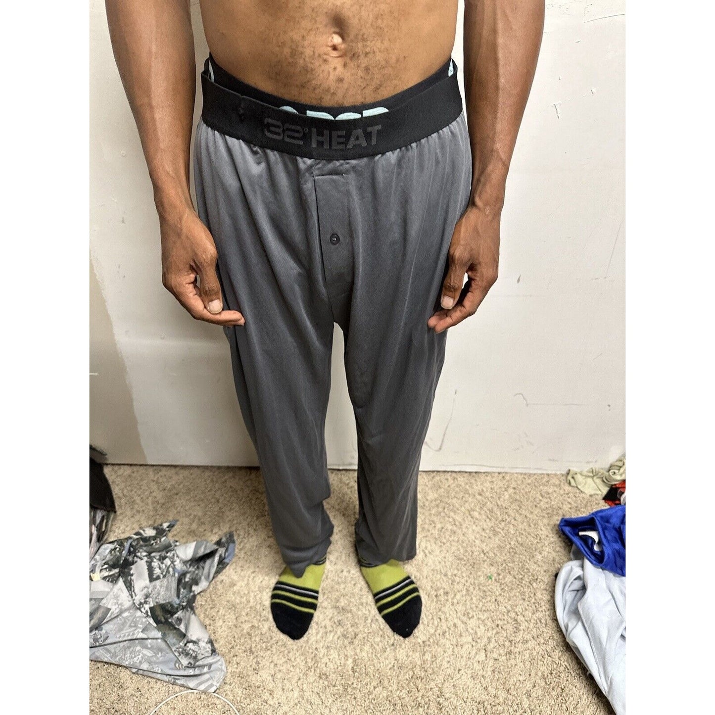 Men’s Large Gray 32 Degree Heat Sleepwear Lounge Pants