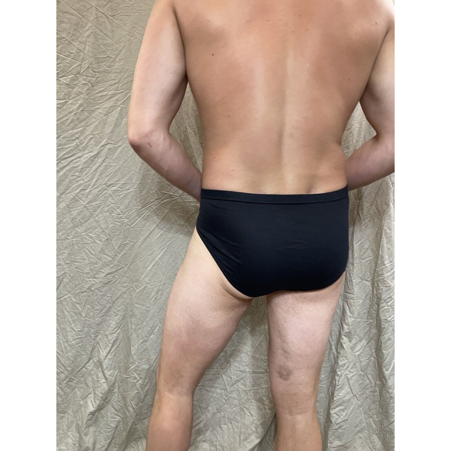 men's papi large black cotton brief