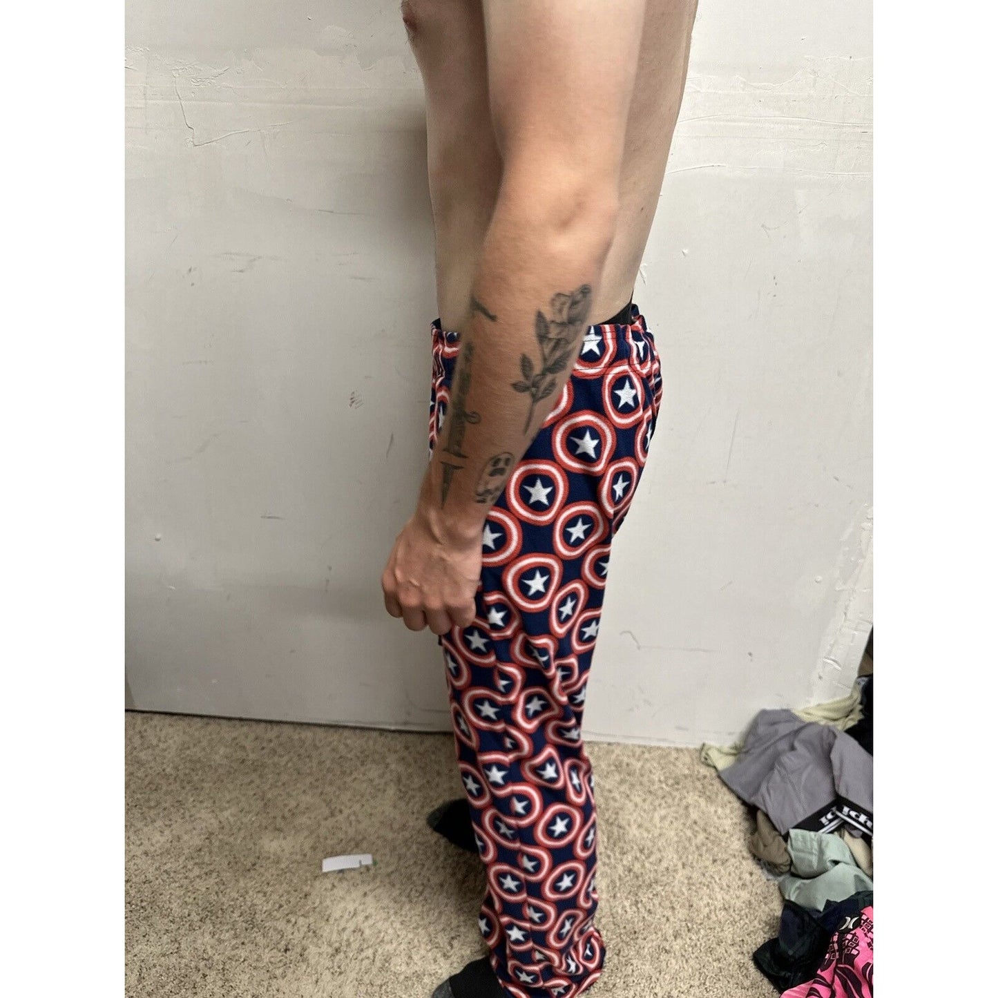 Men’s Marvel Captain America xL Flannel Lounge Wear Pajama Pants