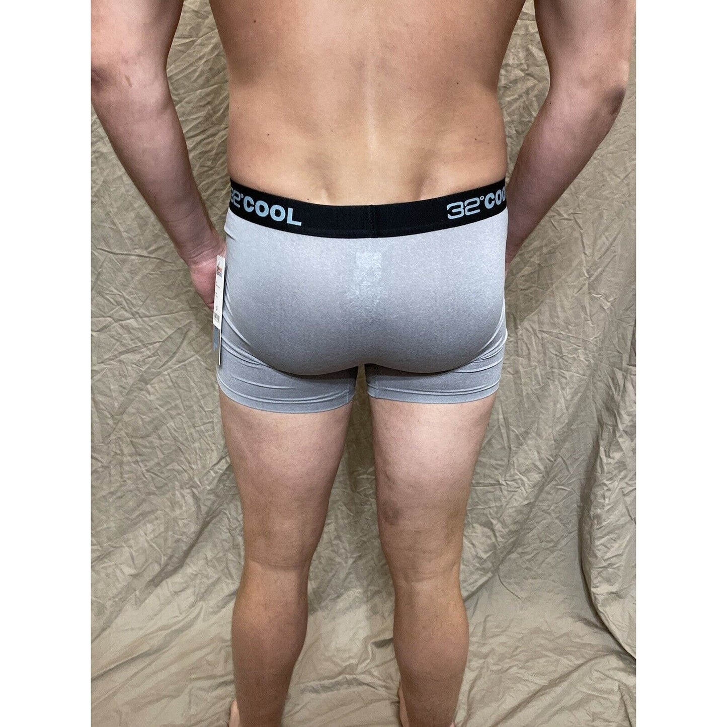 men's icy grey 32 degrees cool compression boxer brief Small