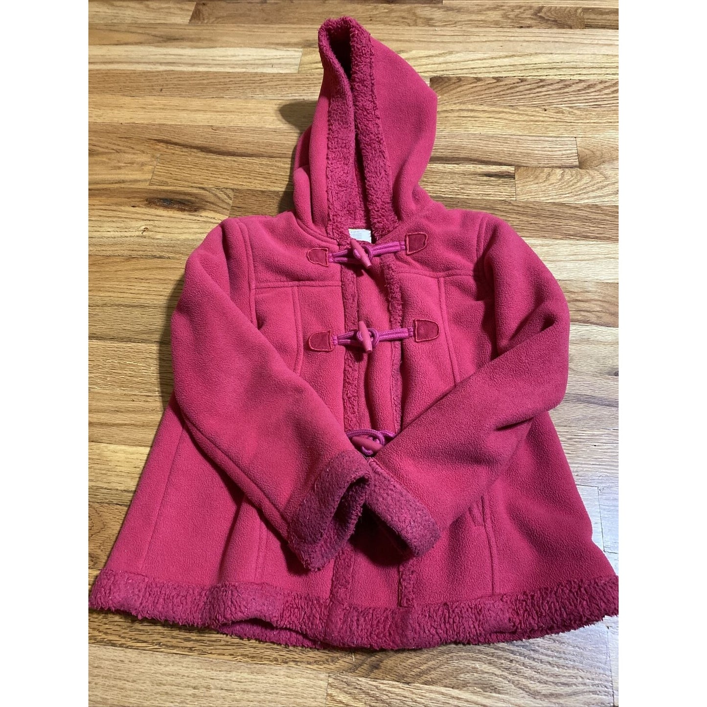 Crazy 8 Girl’s Size S (5-6) Bright Pink Hooded Winter Coat Jacket