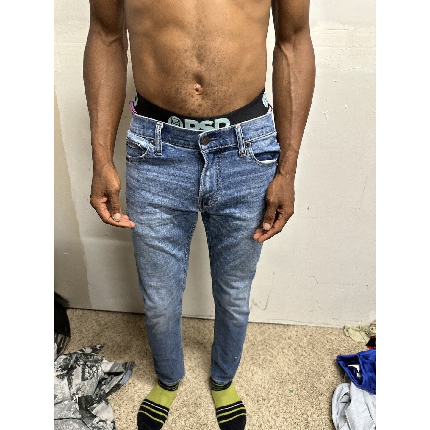 Men’s Hollister 31 X 32 Skinny Fit Advanced Stretch Blue Jeans