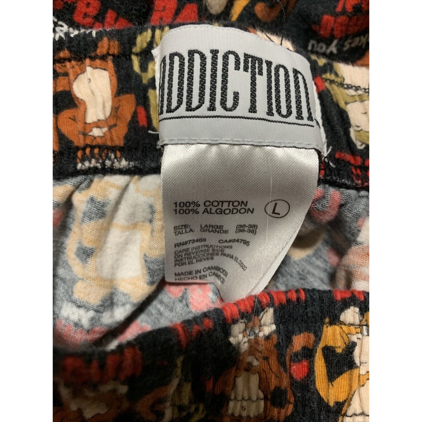 Addiction Lounge Pants Large Monkeys Love..,