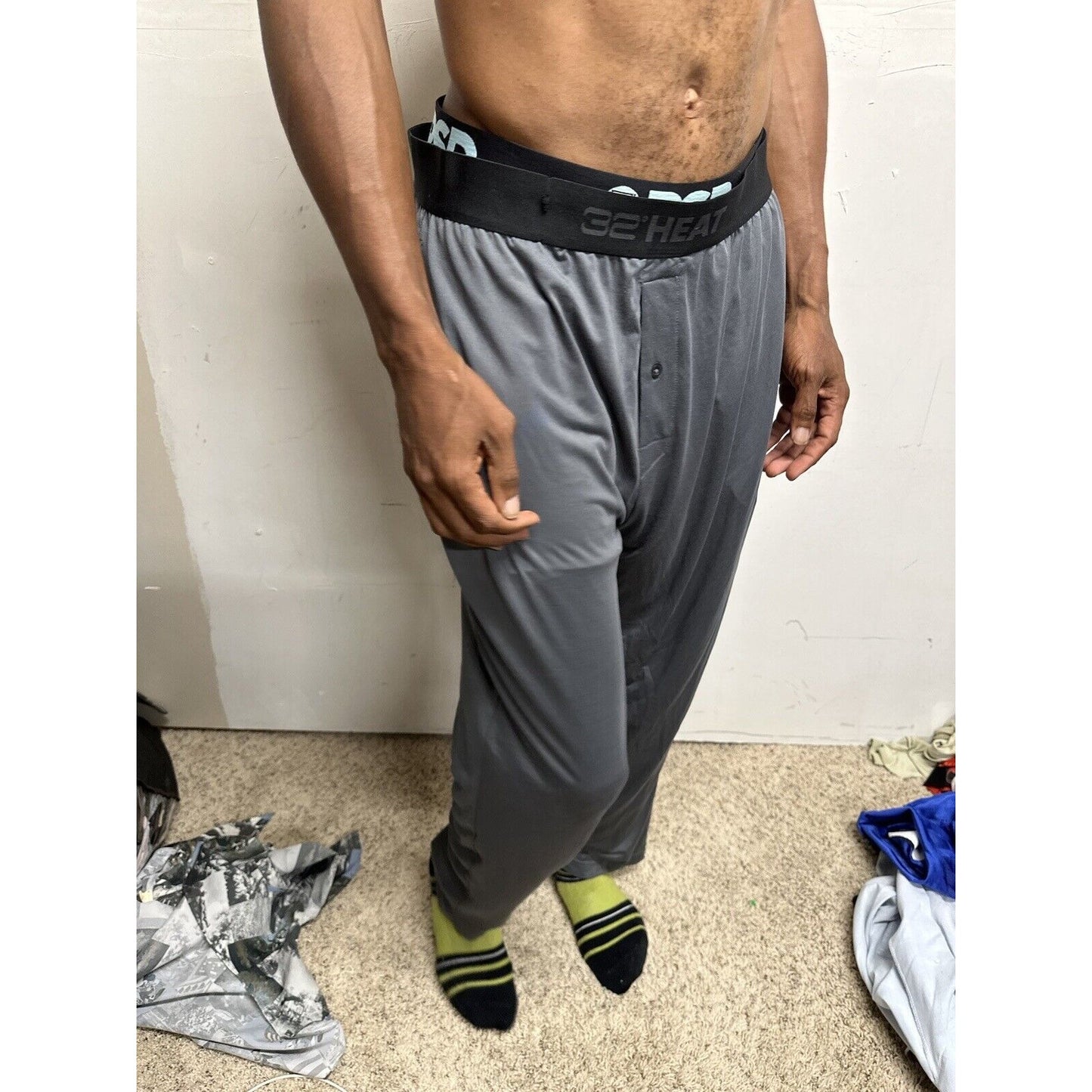 Men’s Large Gray 32 Degree Heat Sleepwear Lounge Pants