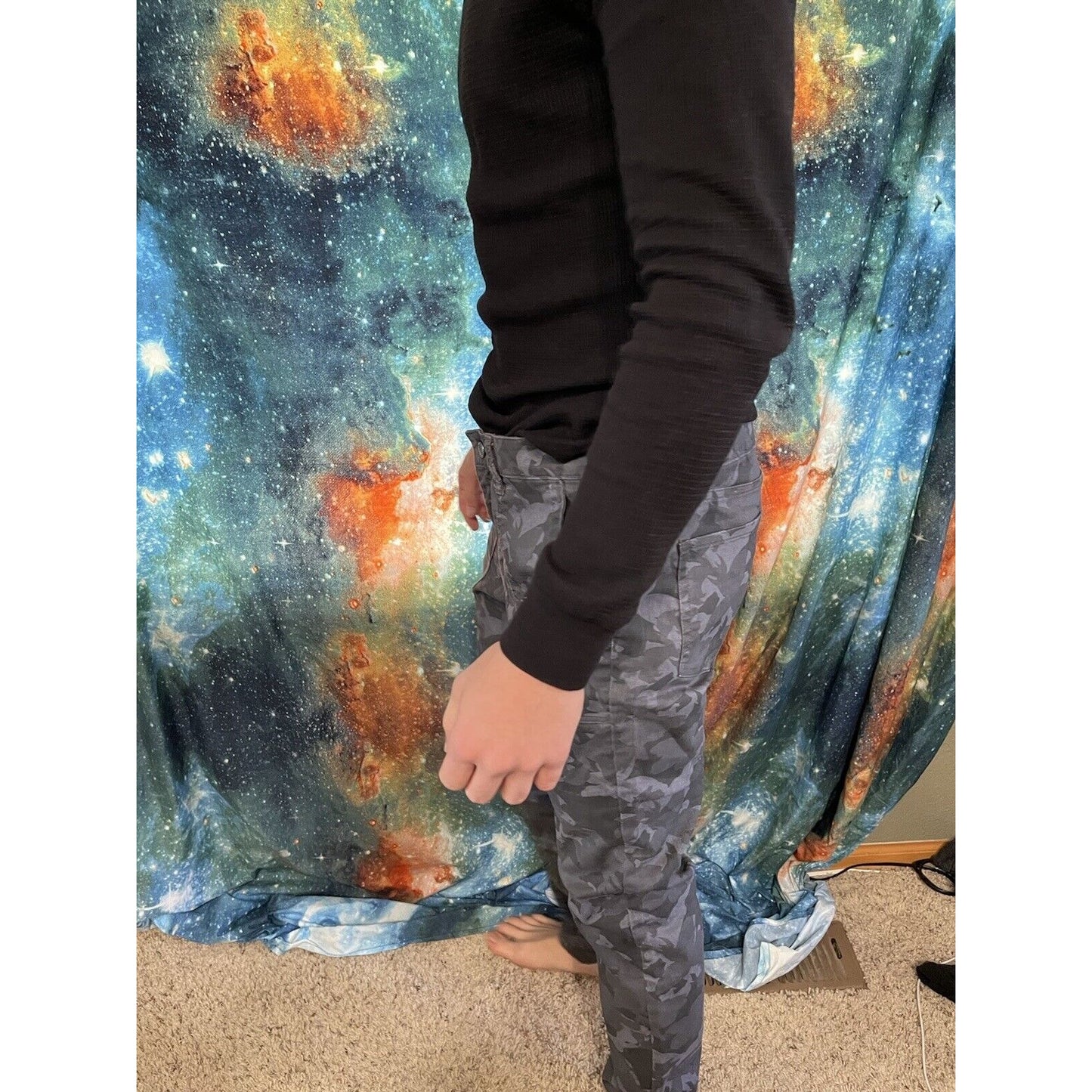 Men’s Joe Fresh gray camo floral classic slim jeans 31 x ~32