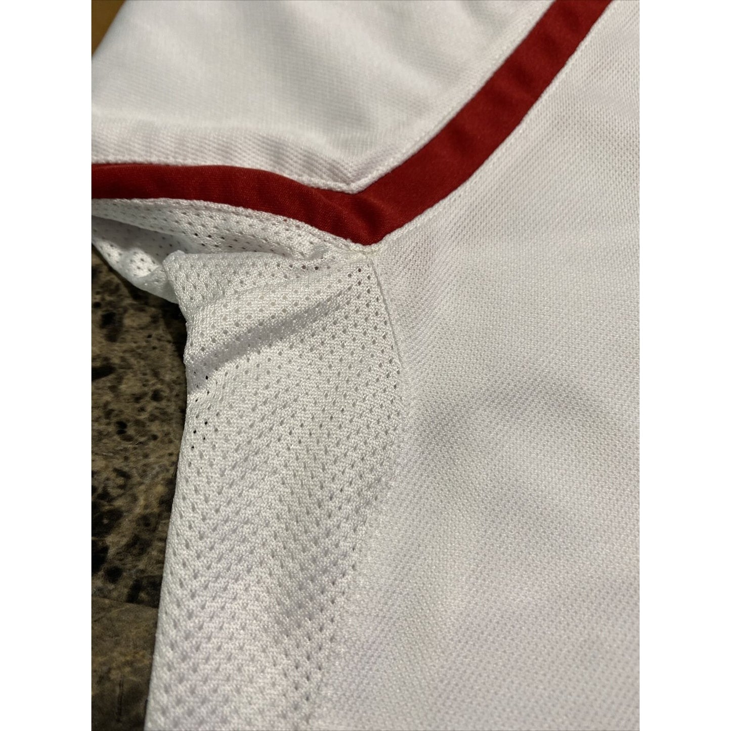 Adidas Team Performance Women’s Large White Red Athletic Climacool Polo Shirt