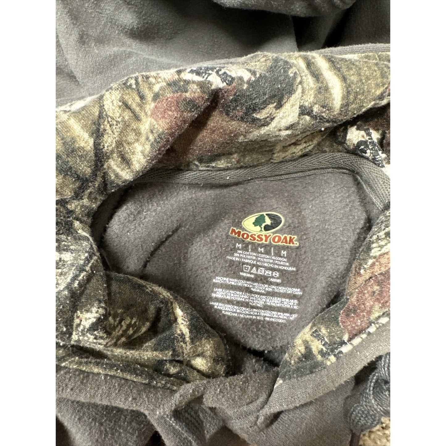Men’s Mossy Oak Medium Gray Pullover Hoodie
