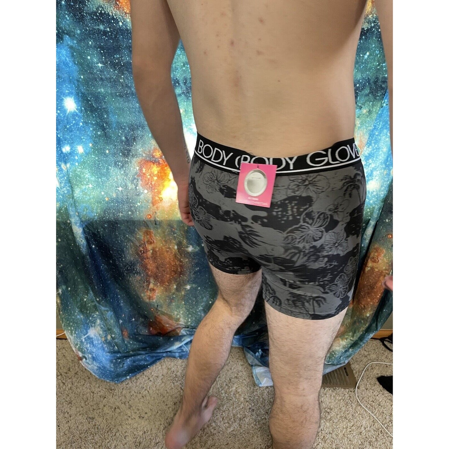 men's body glove black floral medium compression shorts New And Unworn