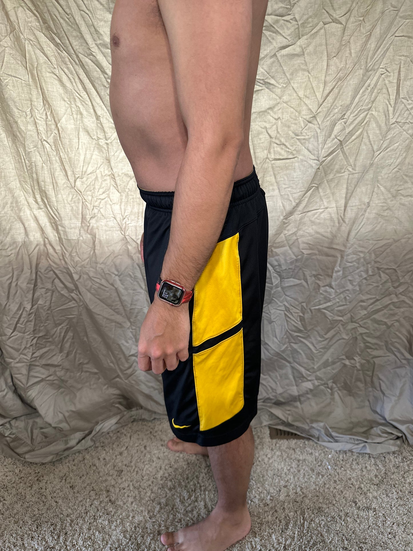 Men’s black Nike Dri fit Kinnick stadium Iowa athletic shorts