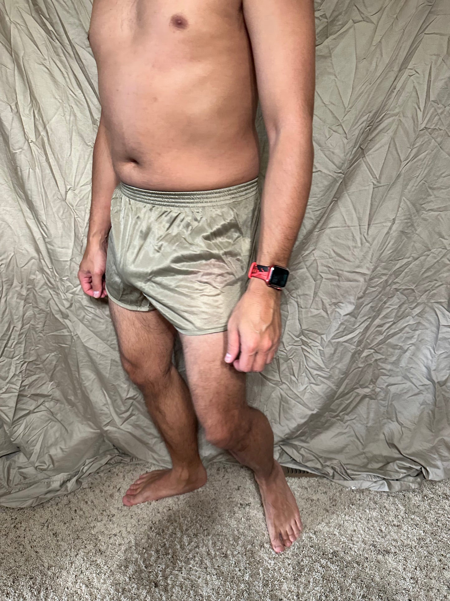 Men’s tan ranger panties soffe small marine silkies shorts with lining