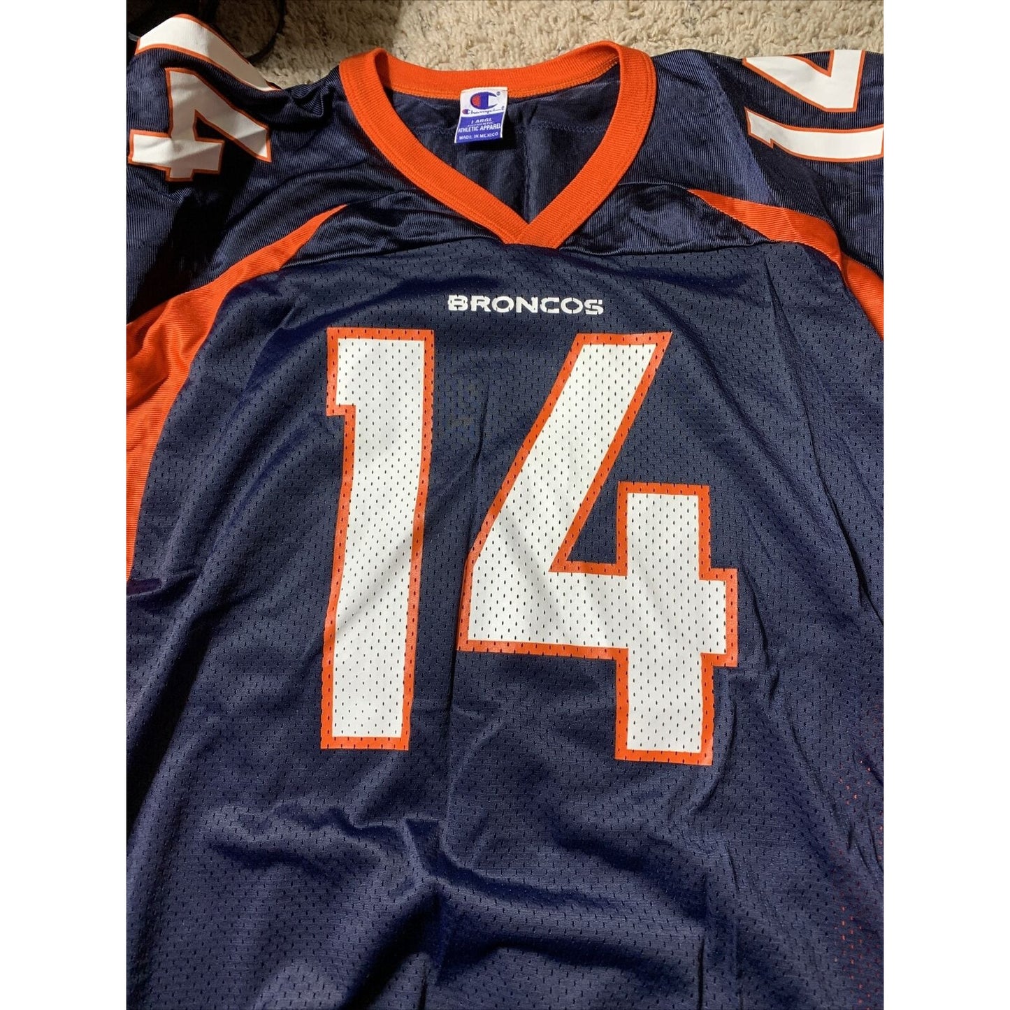 Brian Griese #14 Denver Broncos Authentic Vintage Champion Mens Jersey Size L-44