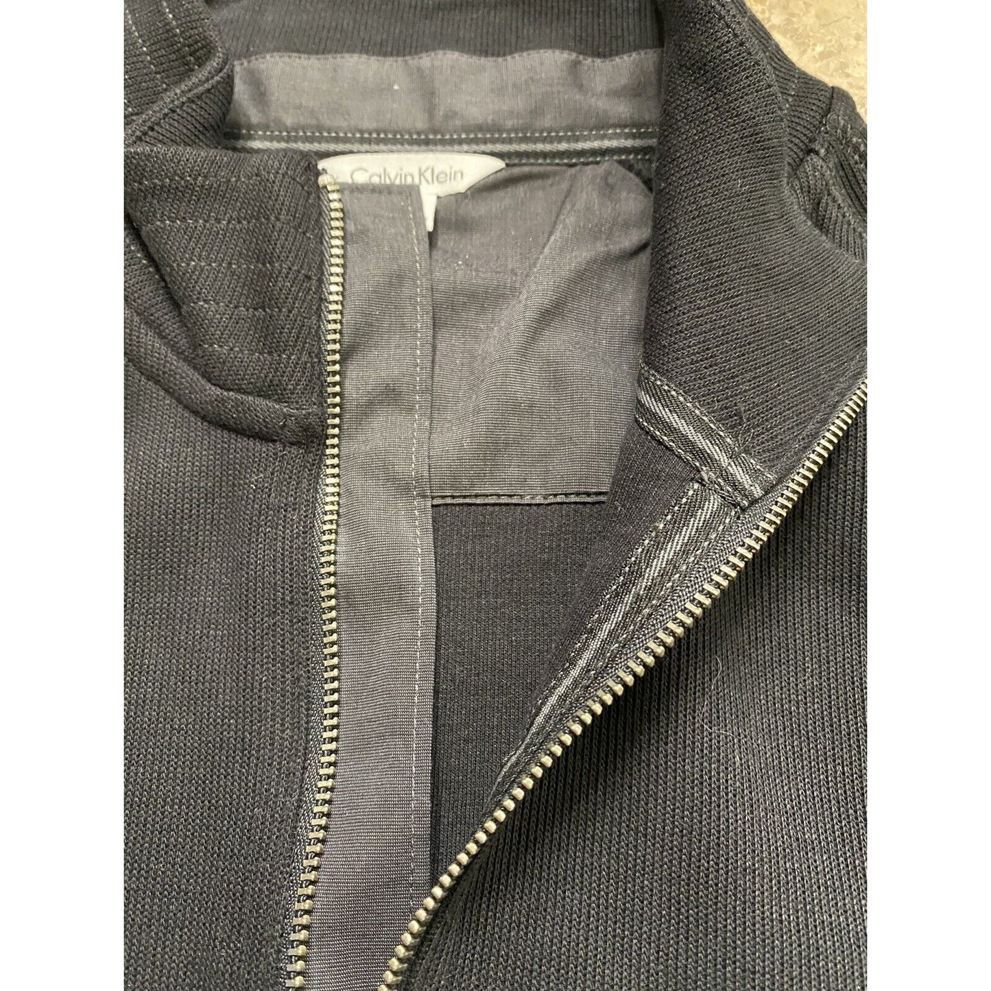 Calvin Klein Men's Large Black 1/4-Zip Pullover Sweater
