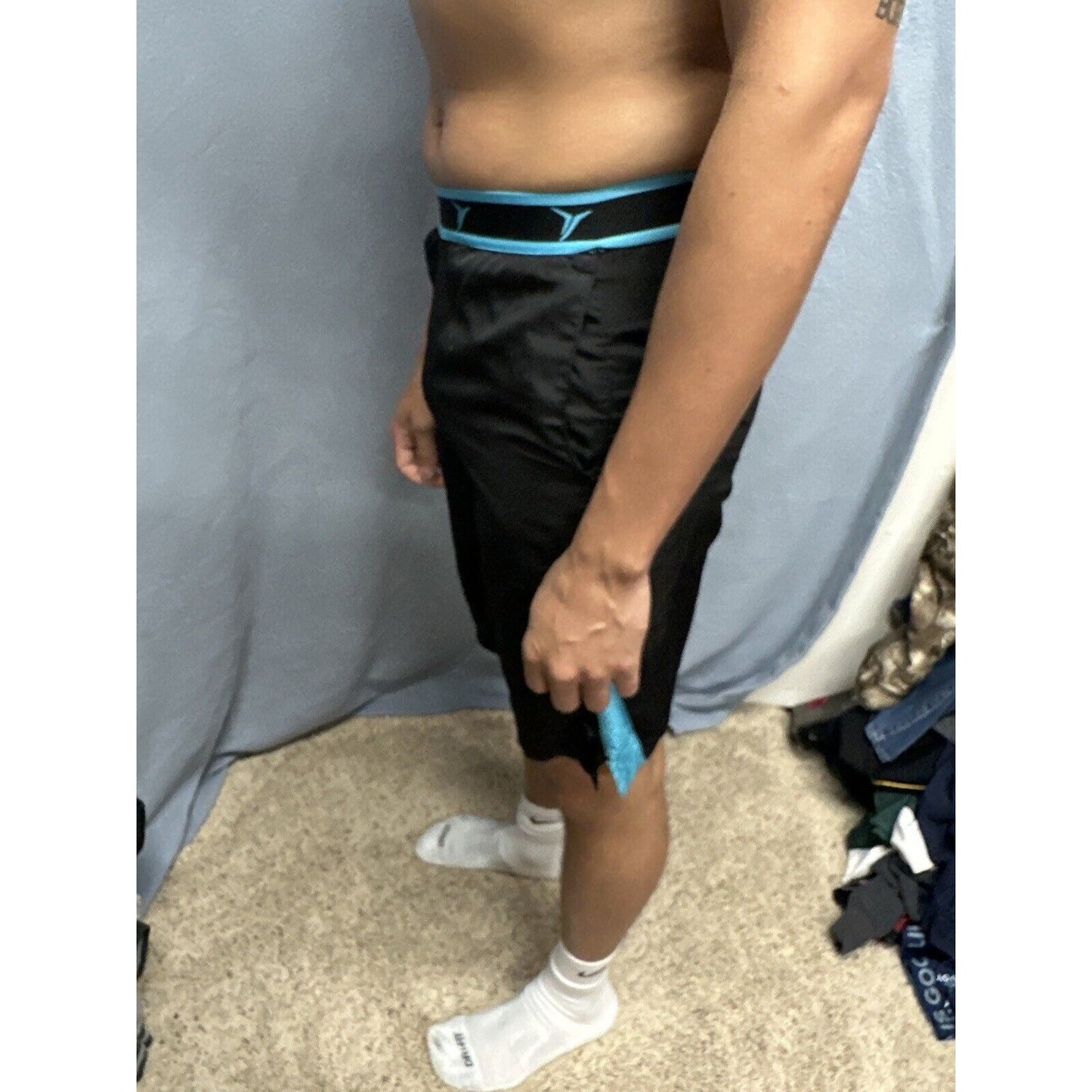 Boys Old Navy Active Large 10-12 Black Athletic Running Shorts