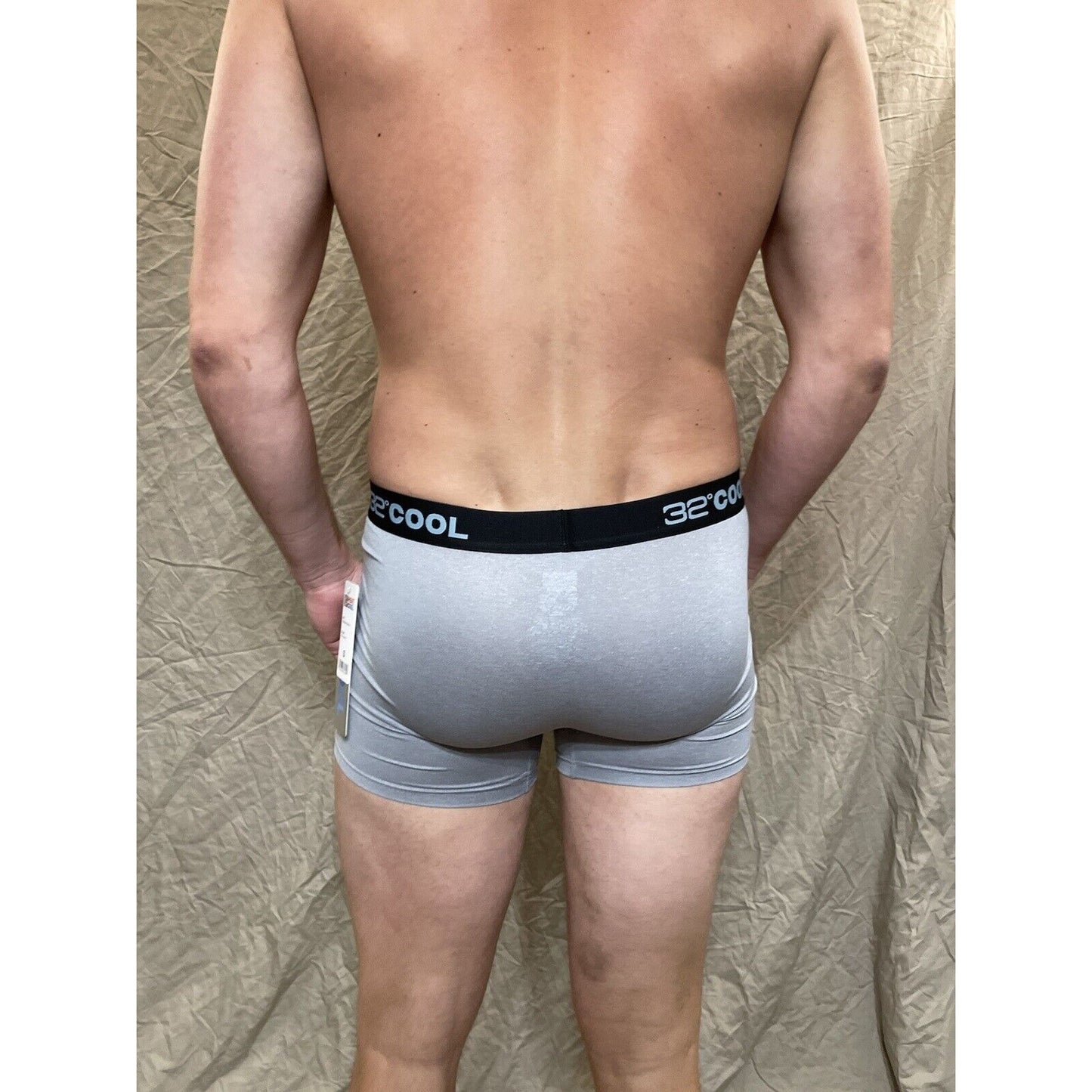 men's icy grey 32 degrees cool compression boxer brief Large