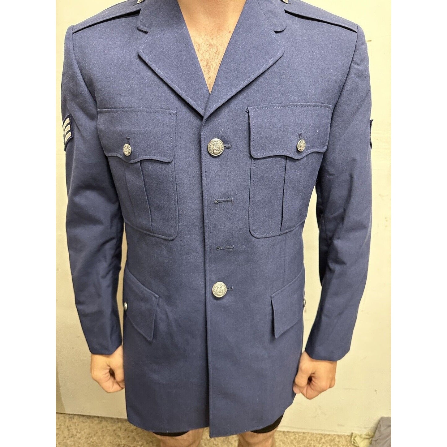 Men’s 40R USAF Air Force Service Coat Navy Blue Uniform