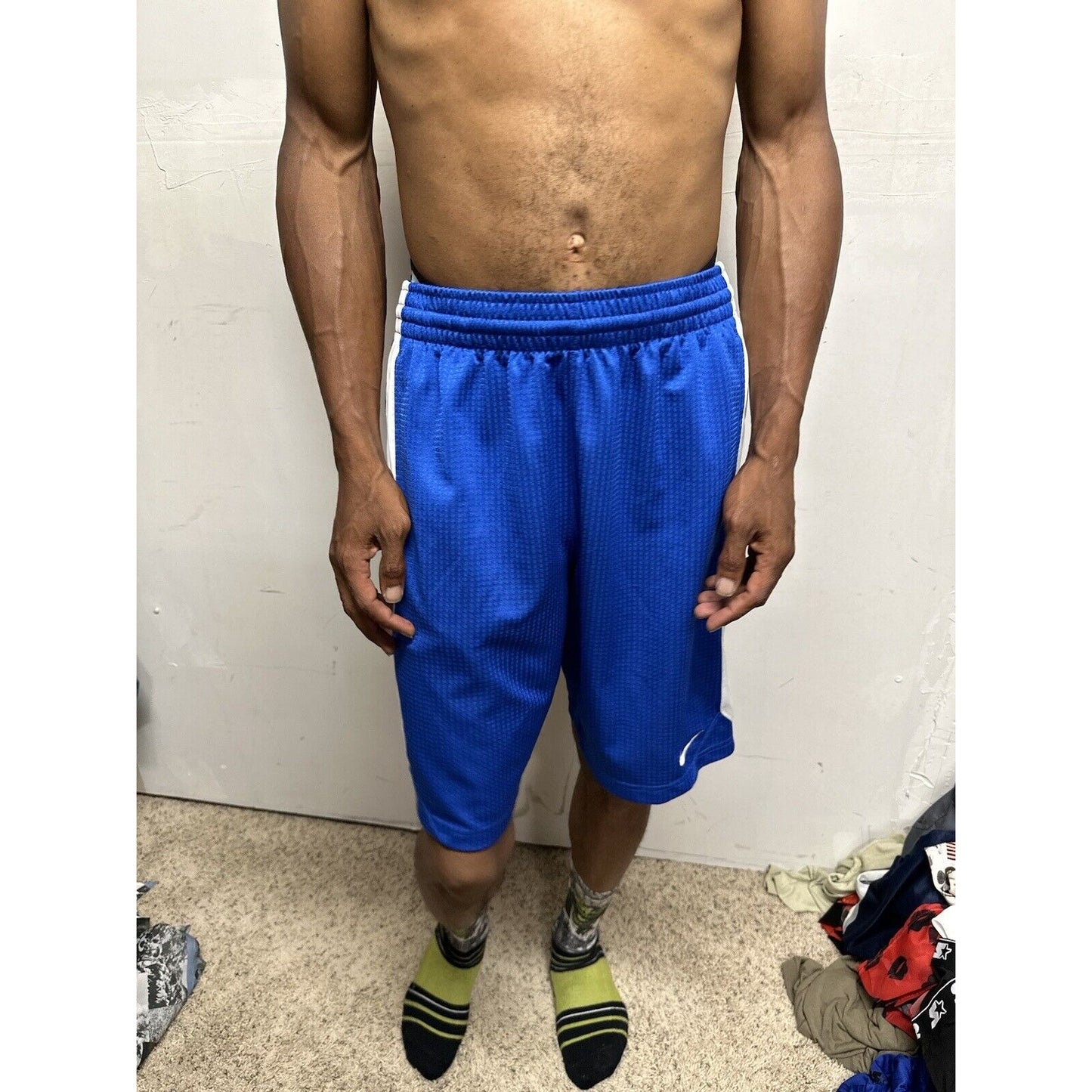 Men’s Blue Nike With Pockets Small Athletic Shorts