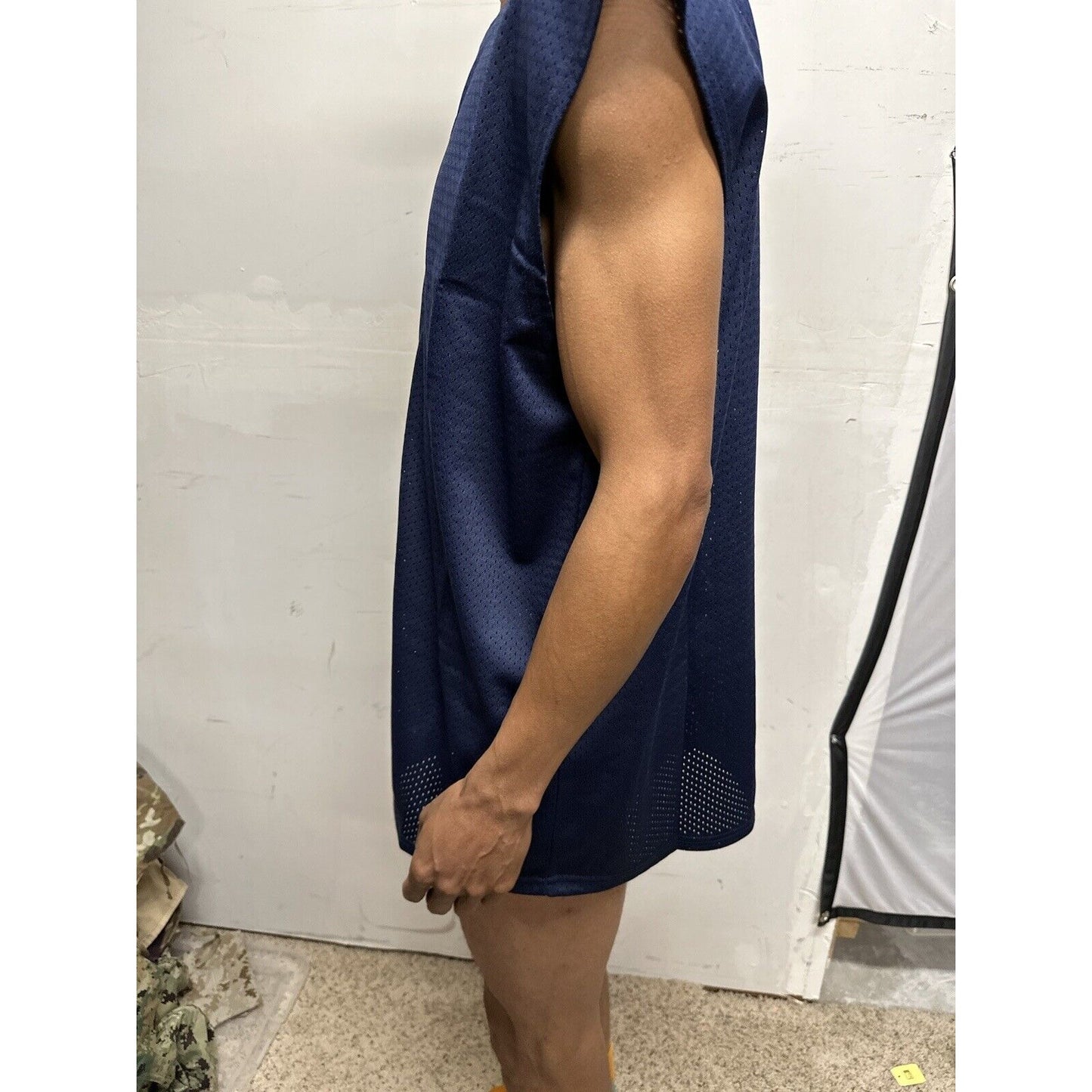 Men’s Large Dark Blue Team Basics Athletic Gear Jersey Mesh