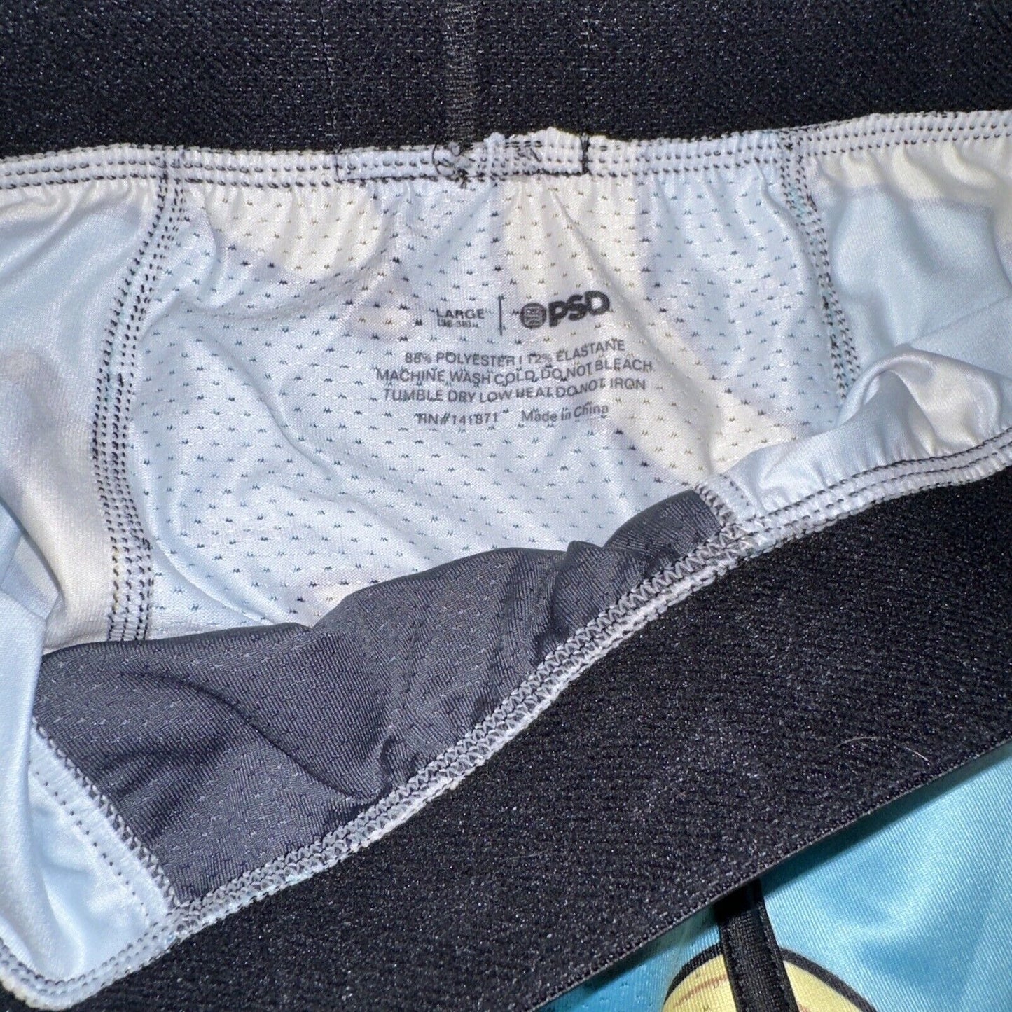 PSD Men's LARGE Boxer Brief Banana Blue Yellow Boxer Briefs NWOT