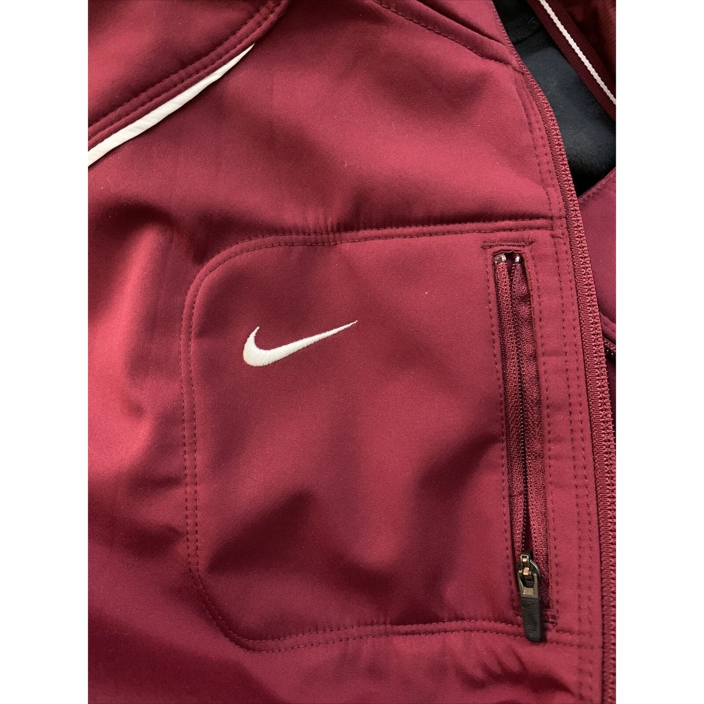 NIKE Team Nike Thick Fleece Lined Coat Jacket Maroon Warrior Games Men’s Large