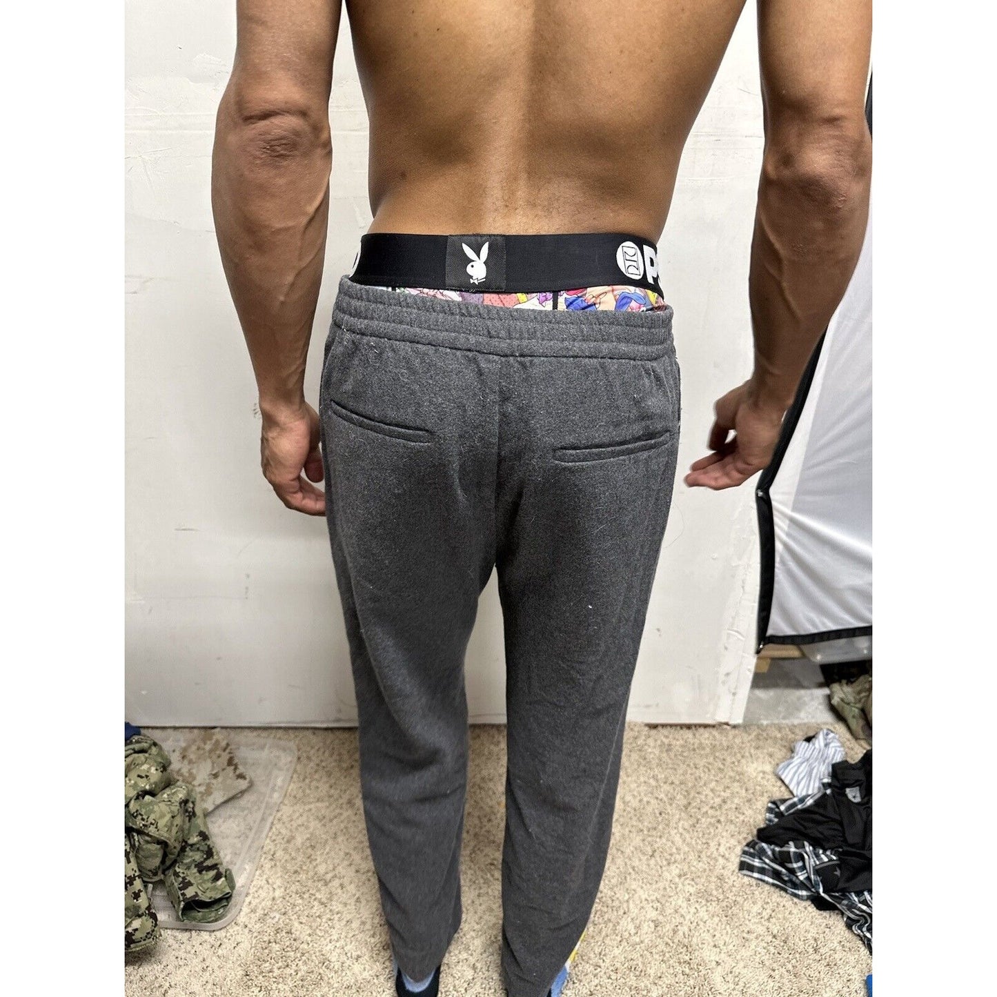 Men’s Gray Medium H&M Regular Fit Sweat Pants with Pockets