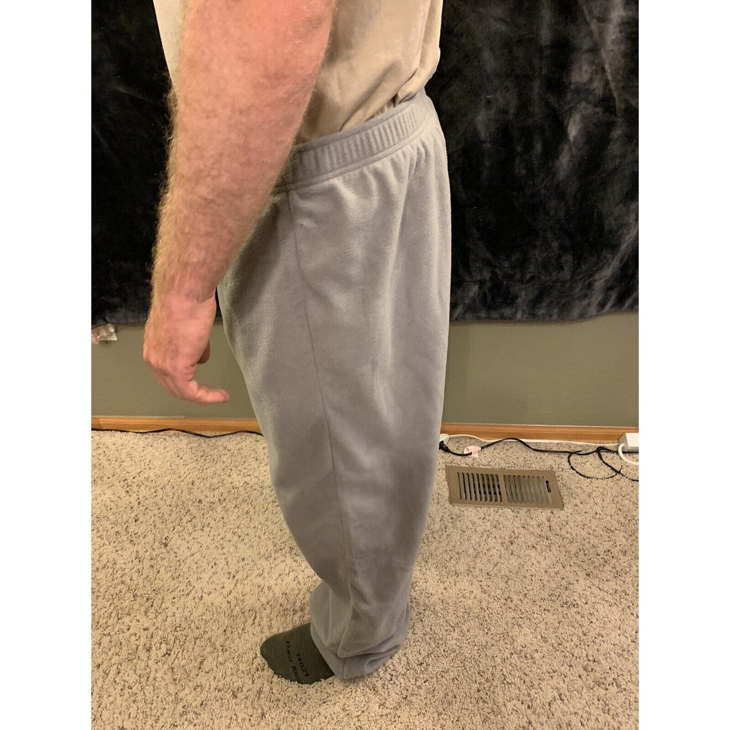Croft & Barrow Gray Fleece Sleep Lounge Pajama PJ Pants Men’s Size XL