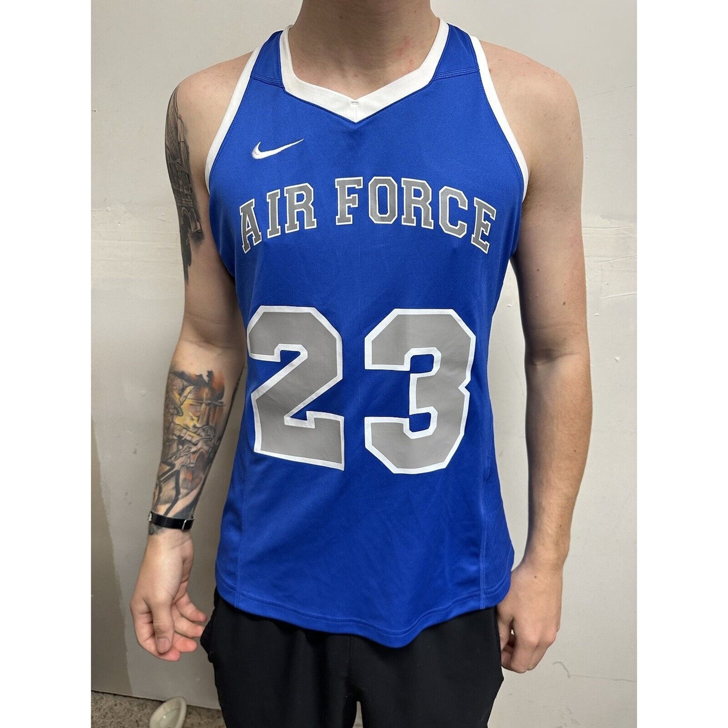 Men’s Large Nike Dri-fit USAFA Air Force Academy Jersey Tank Top Athletic