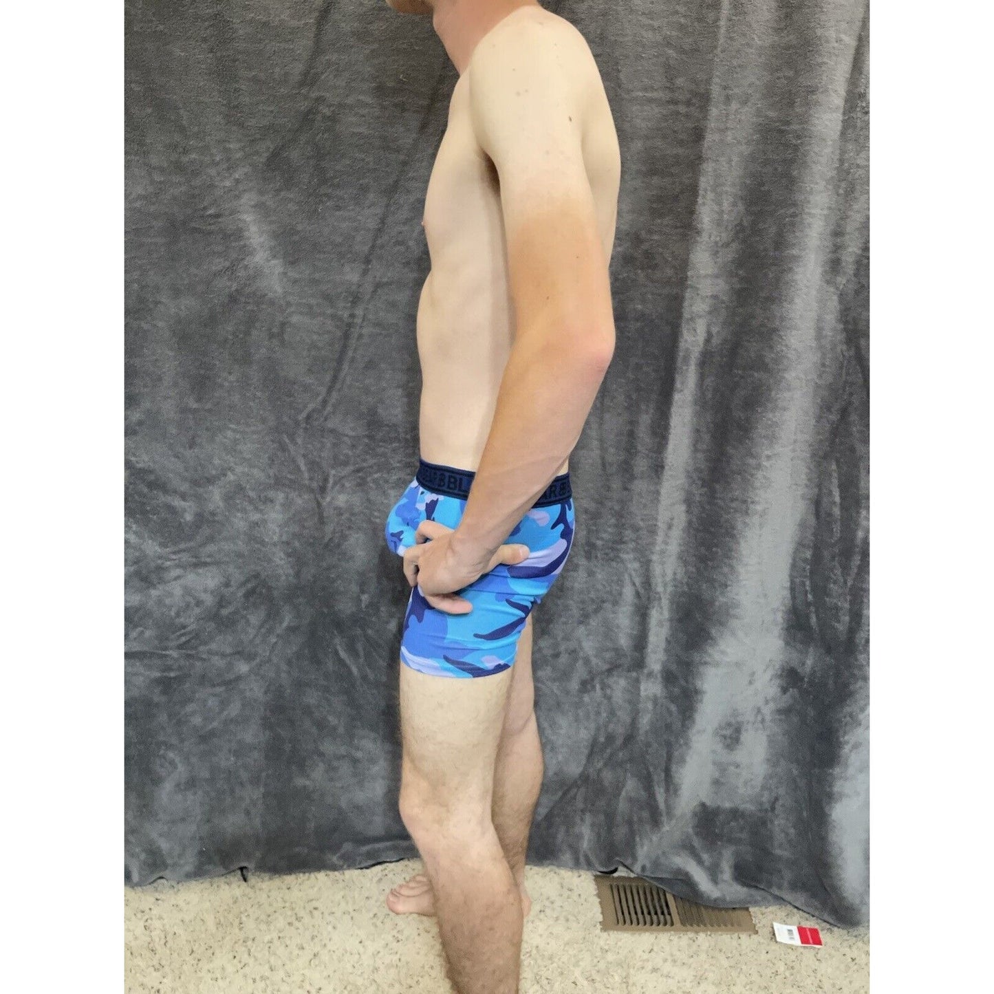 men's medium athletic trunk style black bear boxer brief Blue Camo