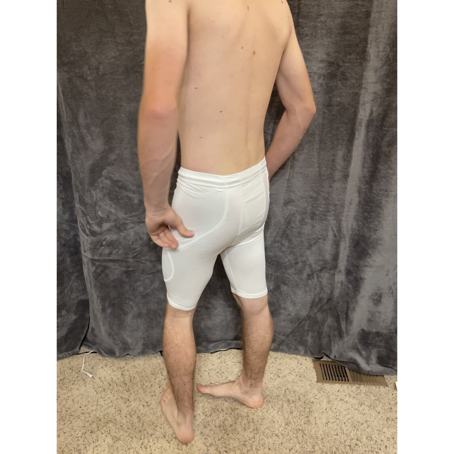 men's alleson athletic Large white football compression shorts